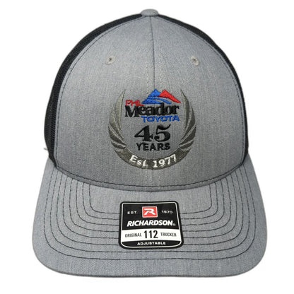 Richardson 112 Trucker Hat Gray One Size Phil Meador Toyota 45 Years Snapback