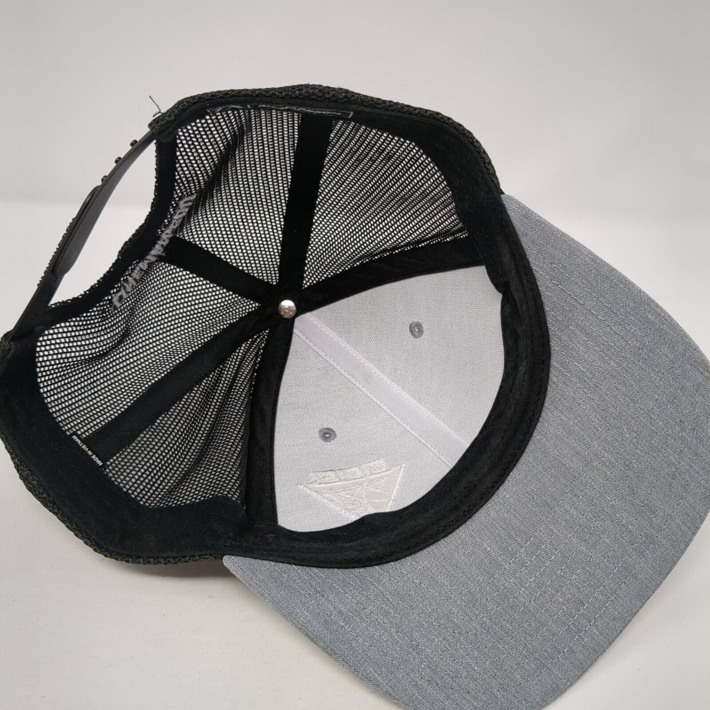 NLC Lineman.Edu Snapback Trucker Hat Gray OS Adjustable Mesh Back Richardson