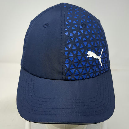 Puma Baseball Cap Blue One Size Breathable Geometric Polyester Strapback Hat