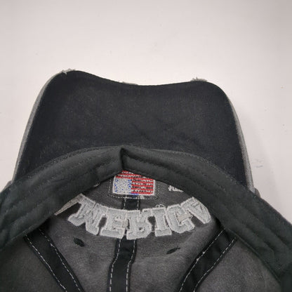 America Est 1776 Slideback Hat Gray One Size Adjustable Patriotic Distressed