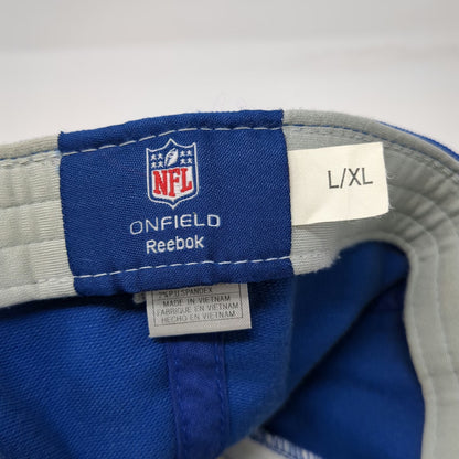New York Giants NFL Reebok Baseball Cap Blue Red White XL Onfield Stretch Hat