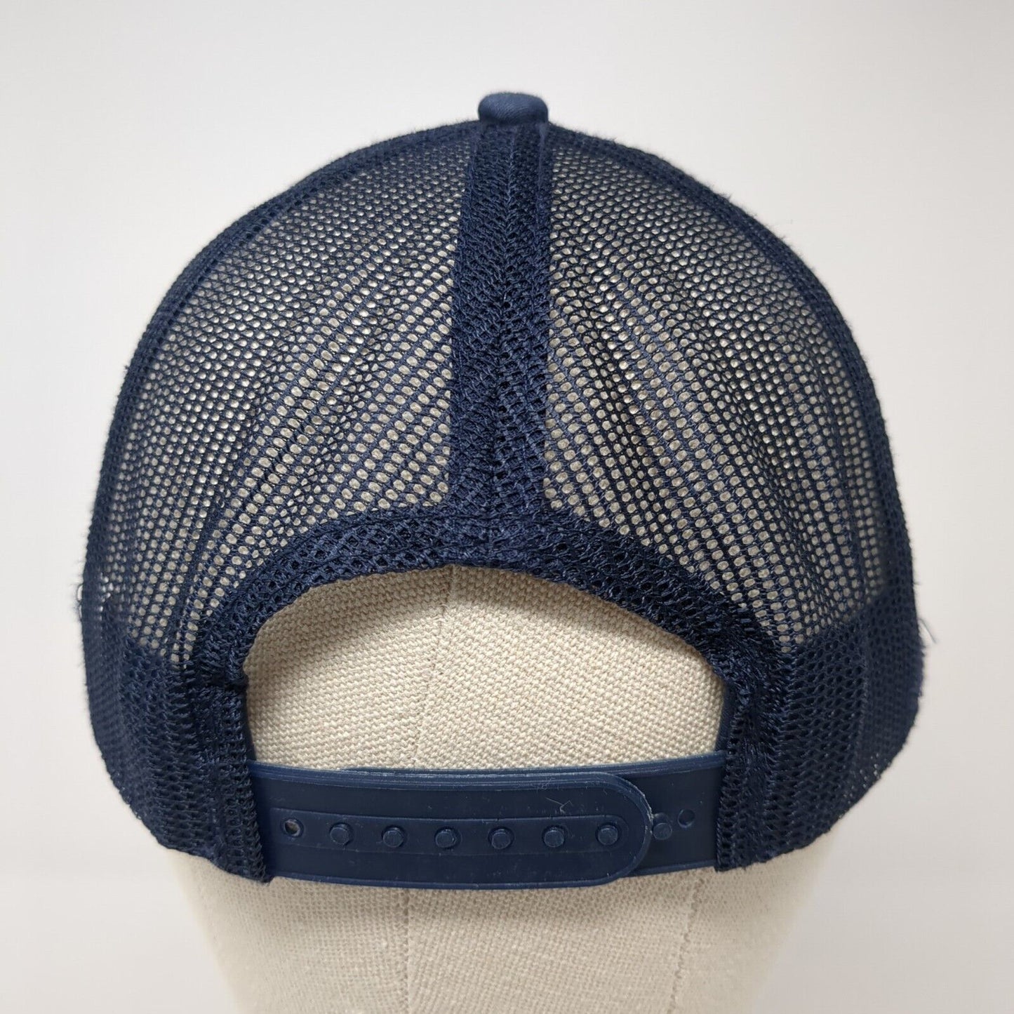 NV Caps Snapback Trucker Hat Blue One Size Adjustable Mesh Back Blank
