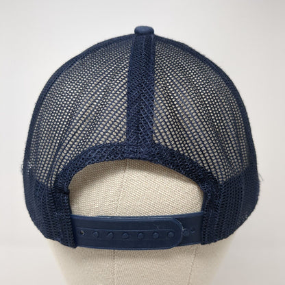 NV Caps Snapback Trucker Hat Blue One Size Adjustable Mesh Back Blank