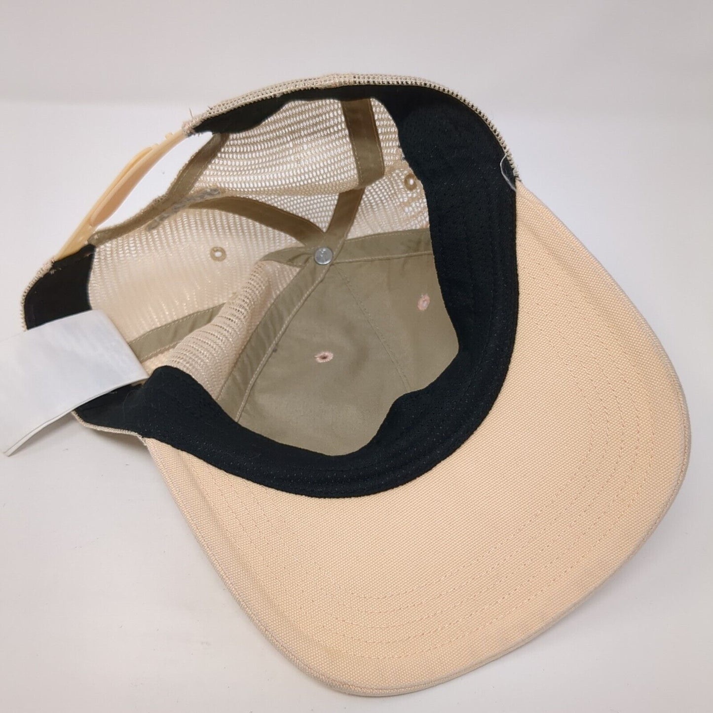 Carhartt Snapback Trucker Hat Tan One Size Adjustable Embroidered Mesh Back