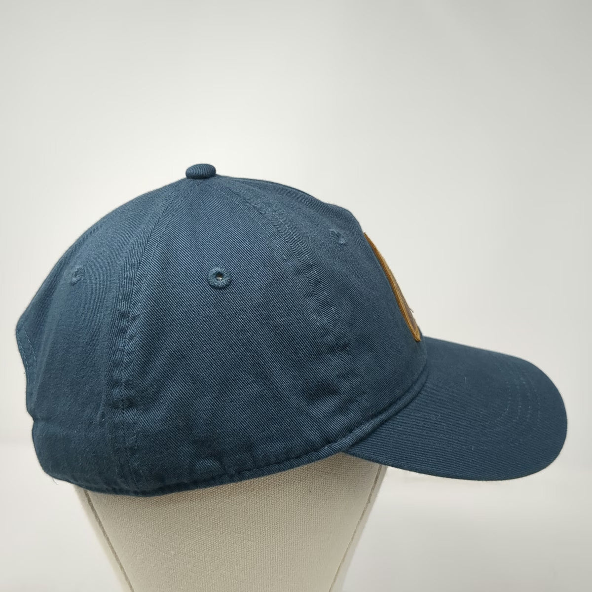Alternative Apparel Baseball Cap Blue One Size Leather Patch Slideback Bird Hat
