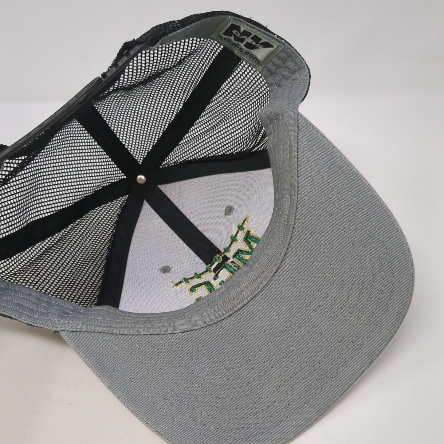 MCC Snapback Trucker Hat Gray One Size Mesh Back Embroidered NV Caps