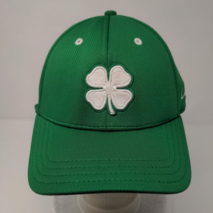 Live Lucky Fitted Hat Green OSFA Embroidered Vented Holes 6 Panel Black Clover
