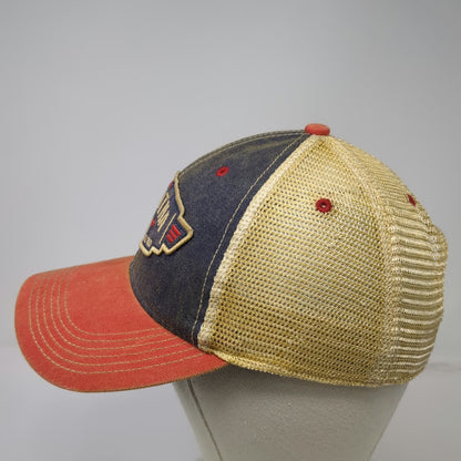 Legacy Trucker Hat Blue Orange Beige One Size Soldotna Alaska Moose Snapback