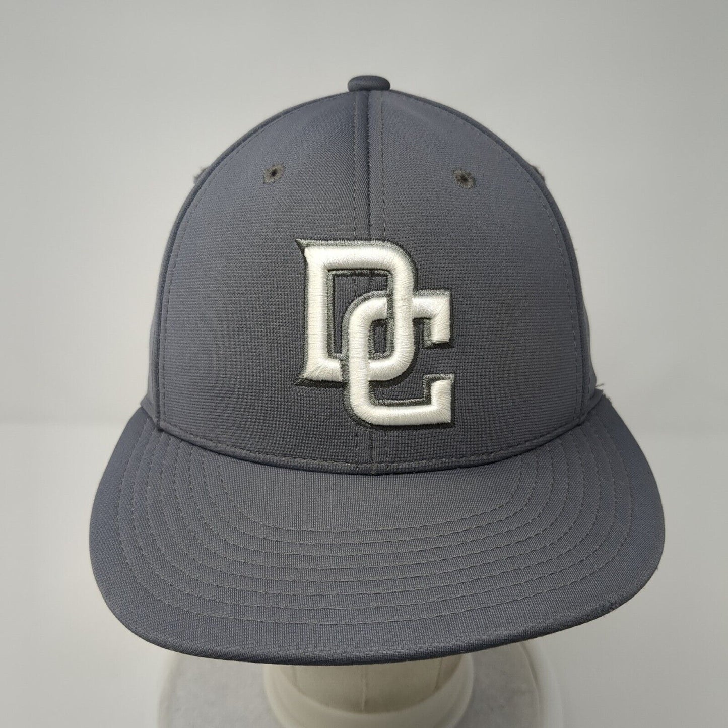 DC Fitted Hat Gray XS-S Flexfit Embroidered 6 Panel PTS20 Pulse Richardson
