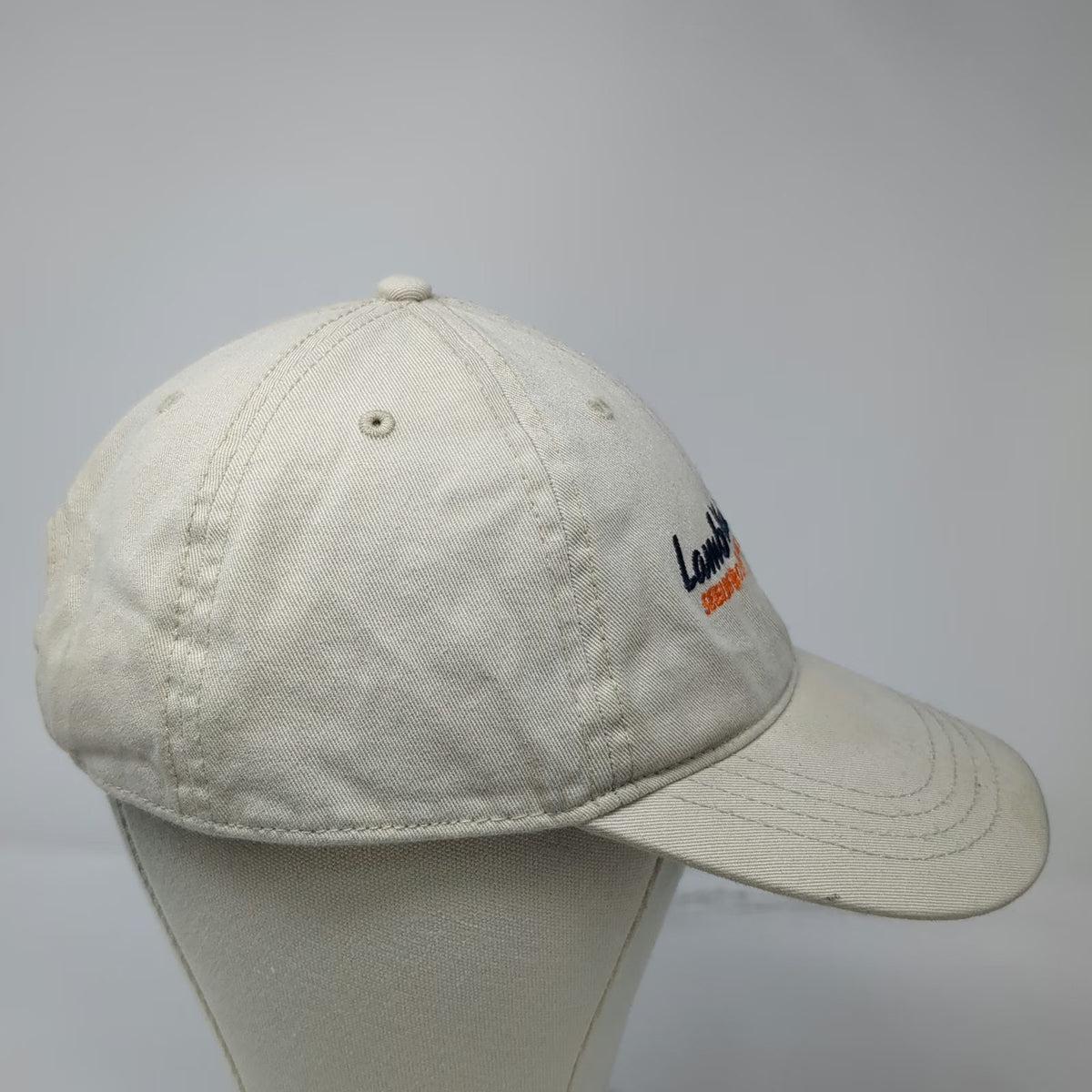 Cap America Lamb Weston Potato Logo Beige Baseball Hat One Size Adjustable Slide