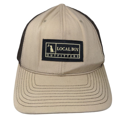 Local Boy Outfitters Patch Snapback Mesh Back Trucker Hat Tan One Size