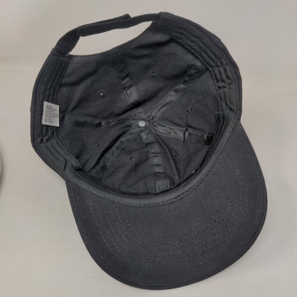 Starbucks Strapback Hat Black OSFA Employee Uniform Solid Vent Holes