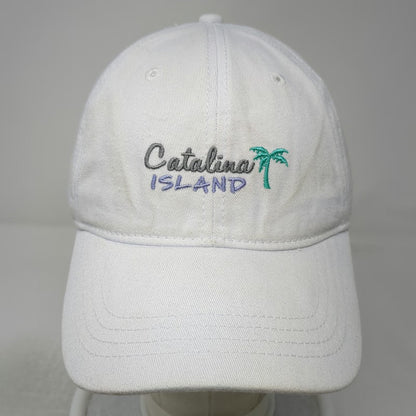 Ouray Baseball Cap White One Size Catalina Island Palm Tree Strapback Cotton hat
