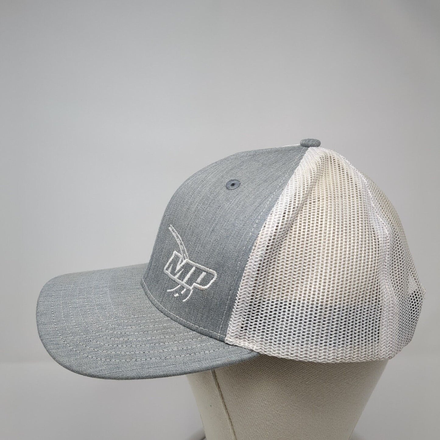 MP Snapback Trucker Hat Gray OS Adjustable Embroidered Mesh Back Richardson