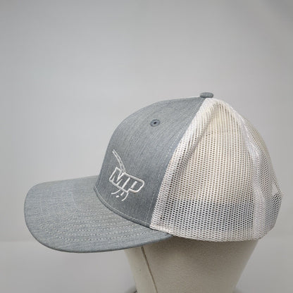 MP Snapback Trucker Hat Gray OS Adjustable Embroidered Mesh Back Richardson