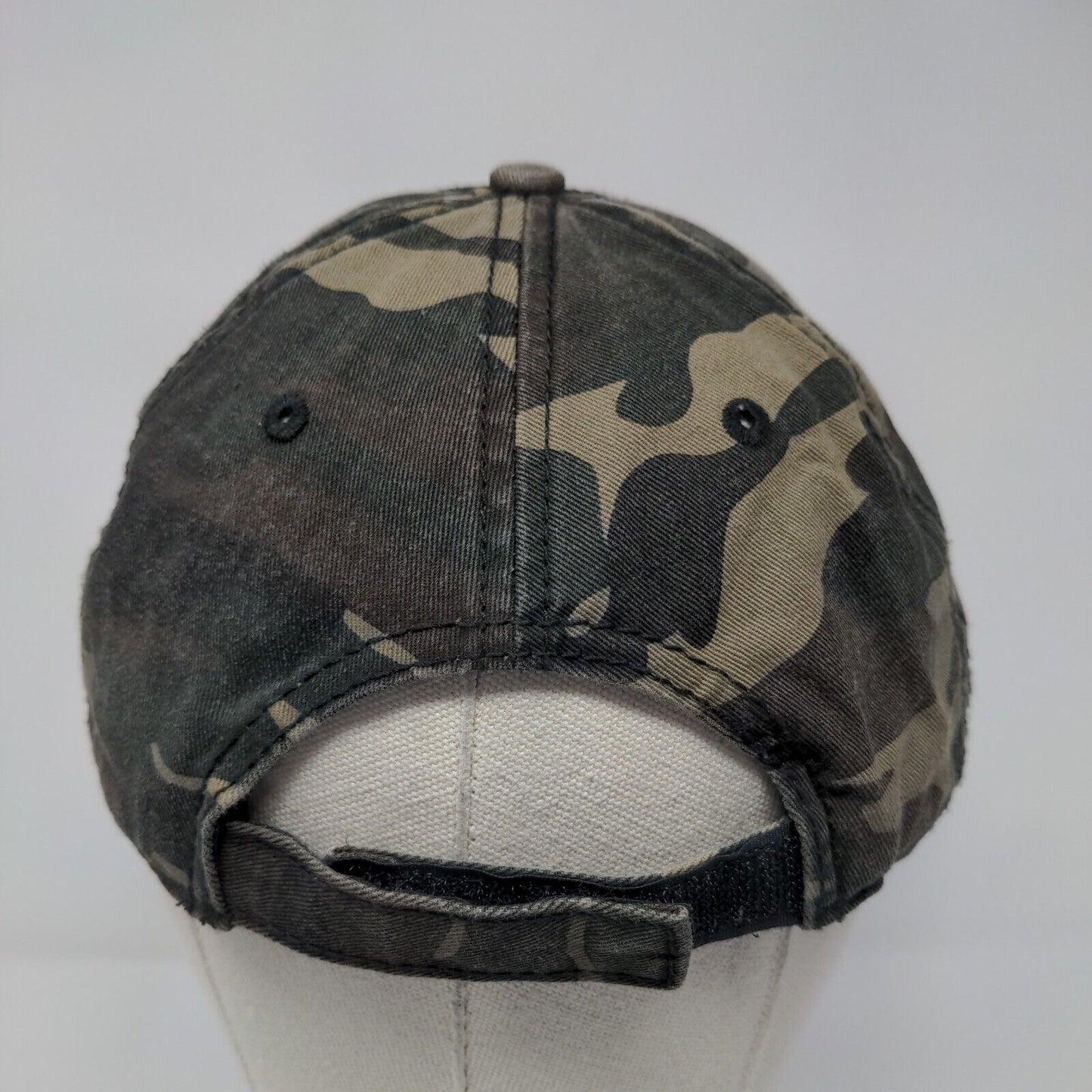 George Strapback Hat Camouflage OSFA Adjustable Vented Holes 6 Panel Blank
