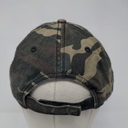 George Strapback Hat Camouflage OSFA Adjustable Vented Holes 6 Panel Blank