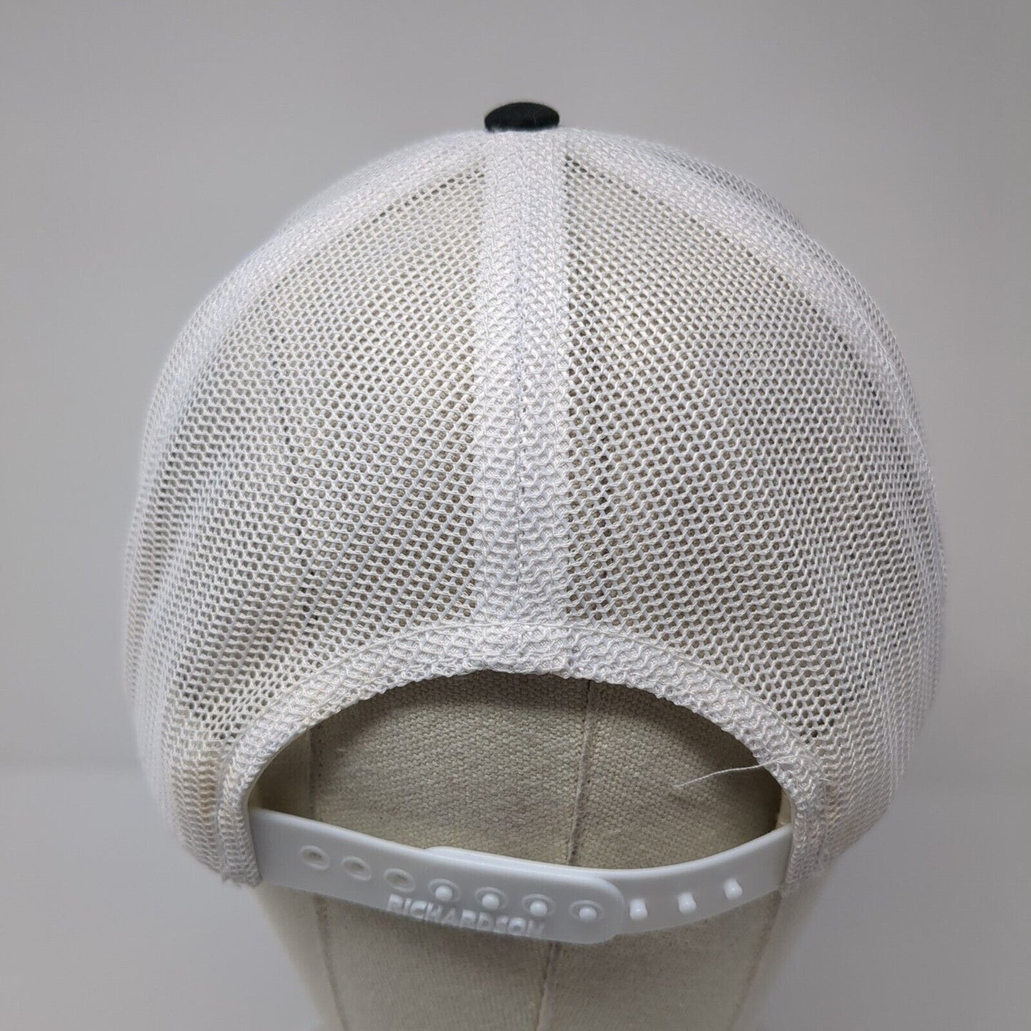 E Snapback Trucker Hat Black OS Adjustable Embroidered Mesh Back Richardson