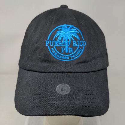 Puerto Rico Paradise Found Slideback Hat Black One Size Embroidered