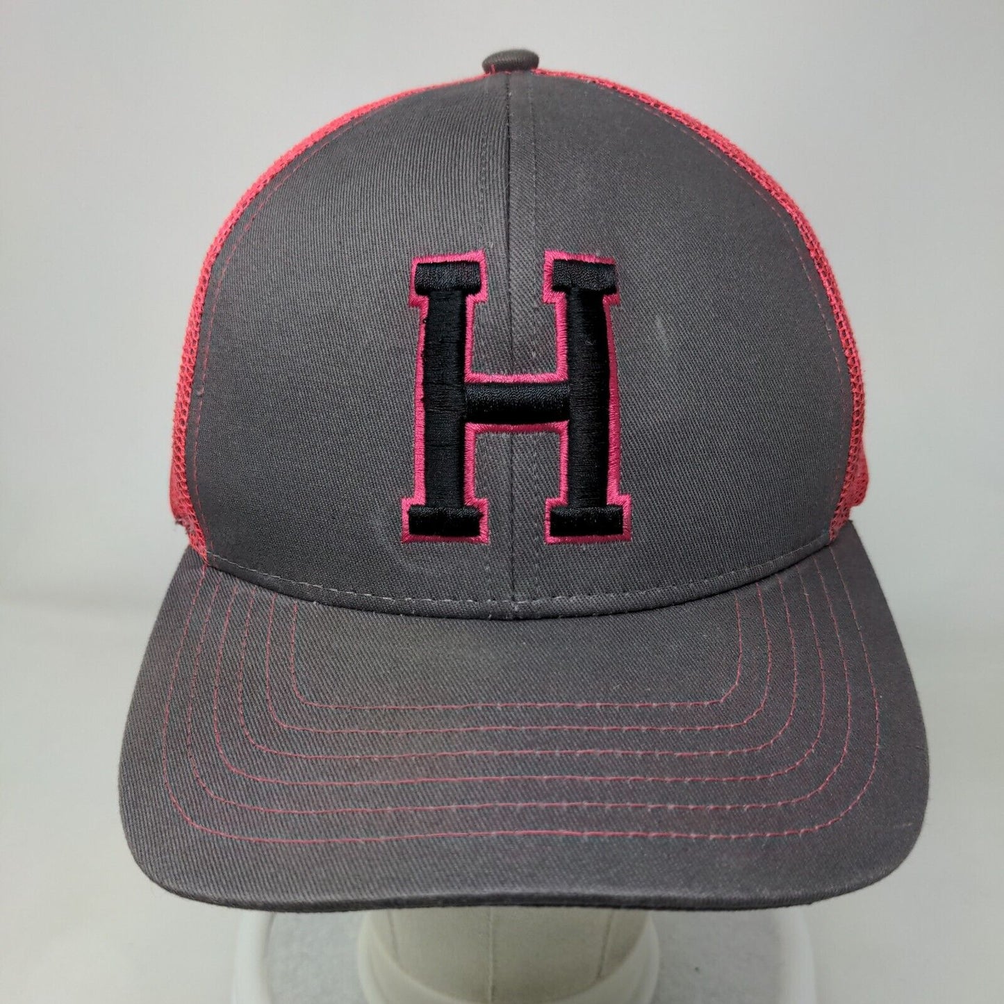 H Initial Ladies Snapback Trucker Hat Multicolor One Size Mesh Back Outdoor Cap
