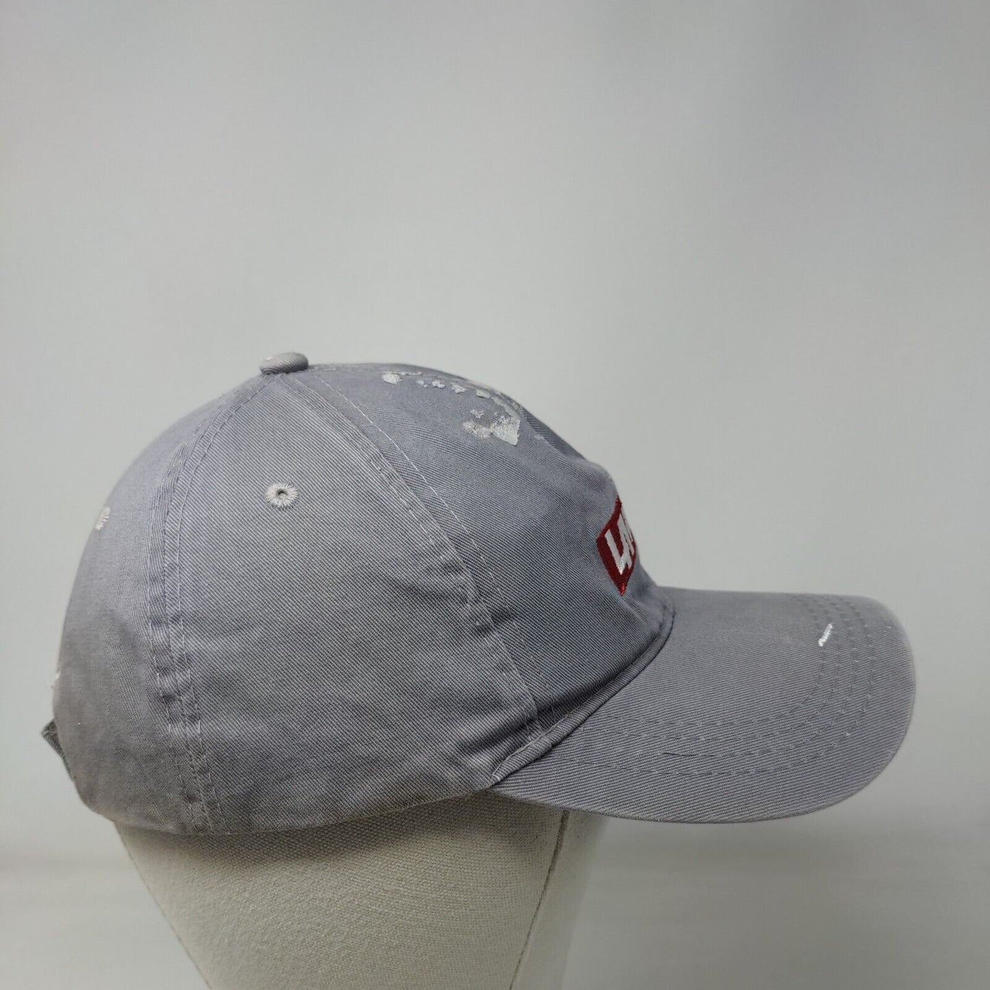 Lanco Strapback Hat Gray One Size Adjustable Embroidered 6 Panel