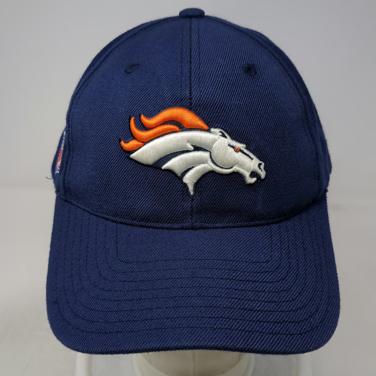 Reebok Denver Broncos NFL Blue Cap One Size Strapback Embroidered Orange White