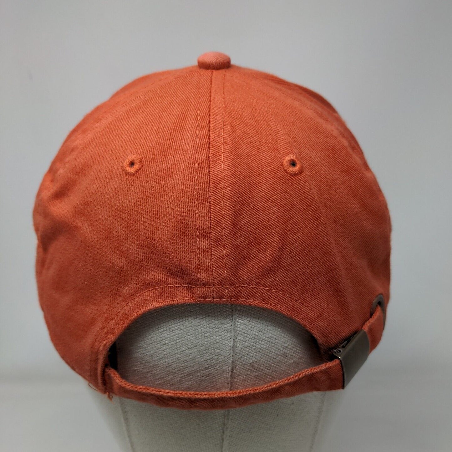 Oh Boy Slideback Hat Orange OSFA Adjustable Vented Holes 6 Panel Blank Gelante