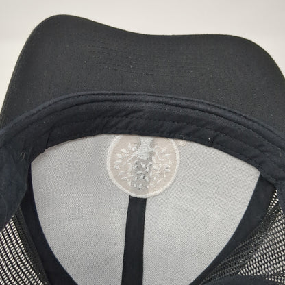Pacific Headwear Snapback Trucker Hat Black One Size Adjustable Mesh Back