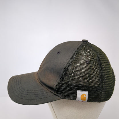 Carhartt Snapback Trucker Hat Black One Size Adjustable Mesh Back 6 Panel Blank