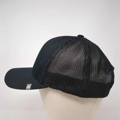 Travis Mathew Snapback Trucker Hat Black One Size Mesh Back Flexfit 110