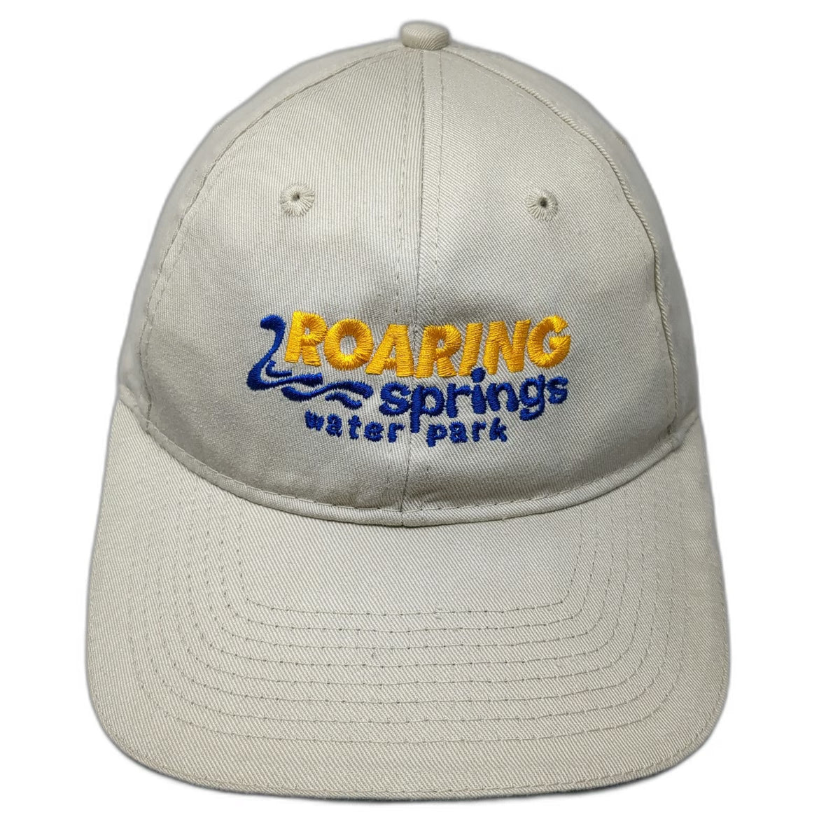 Port & Company Baseball Cap Beige One Size Roaring Springs Water Park Hat Cotton