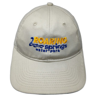 Port & Company Baseball Cap Beige One Size Roaring Springs Water Park Hat Cotton