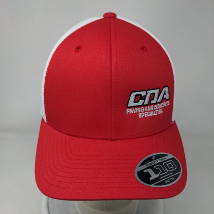 CDA Paving And Concrete Specialties Trucker Hat Red One Size 110 Flexfit Yupoong