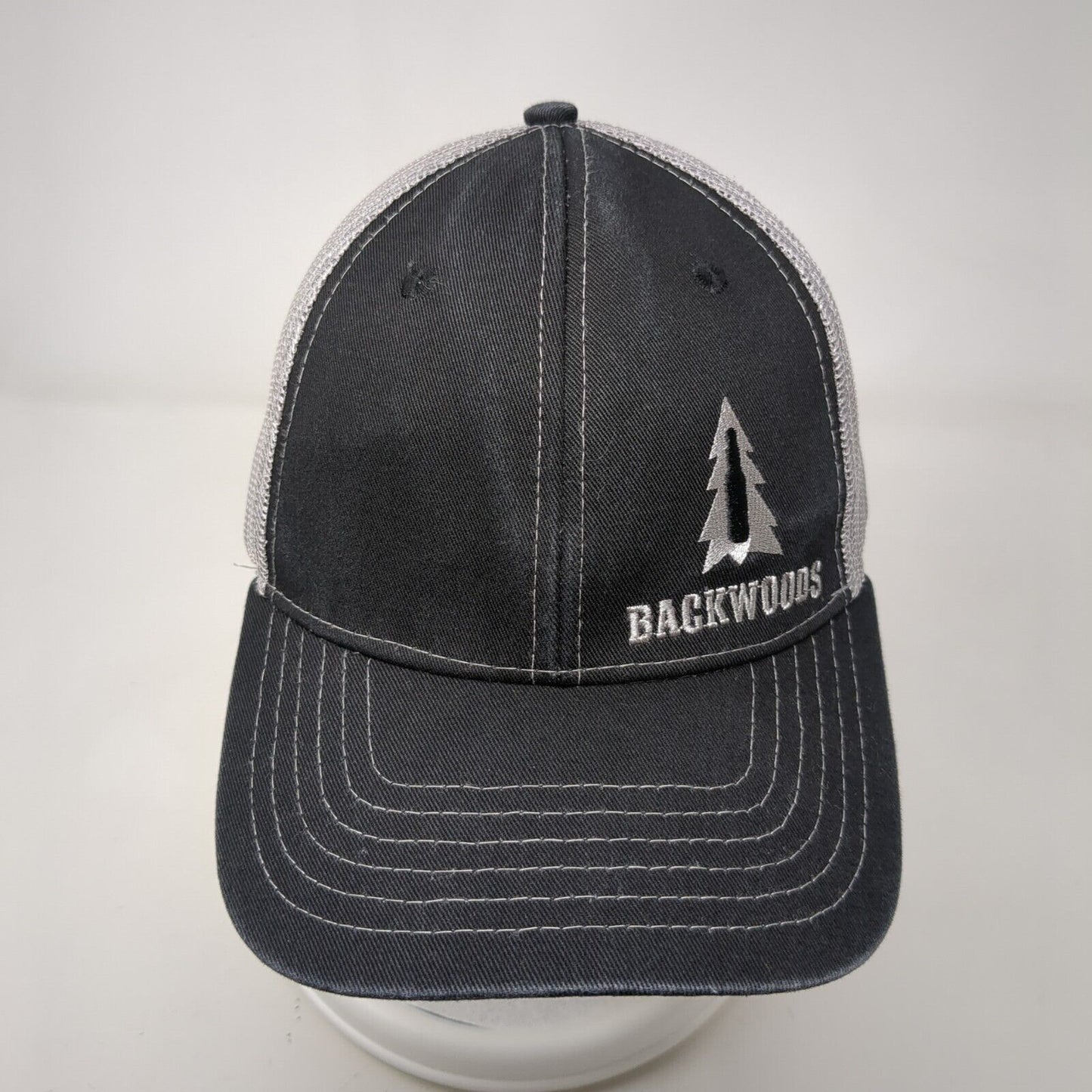 Backwoods Snapback Trucker Hat Gray OS Adjustable Mesh Back 6 Panel Brewery