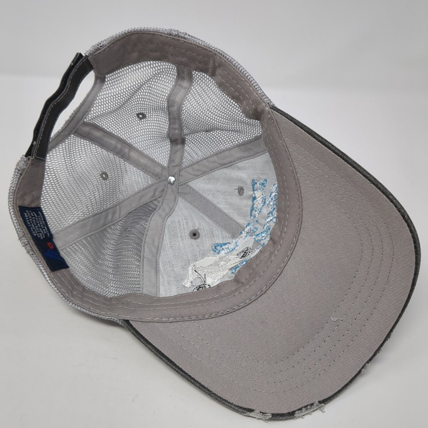 HG Strapback Trucker Hat Gray One Size Hair Don't Care Embroidered