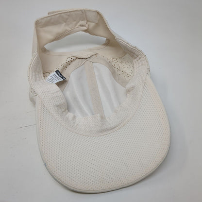 Layer Ponyback Strapback Hat Tan One Size Adjustable Breathable Blank 6 Panel