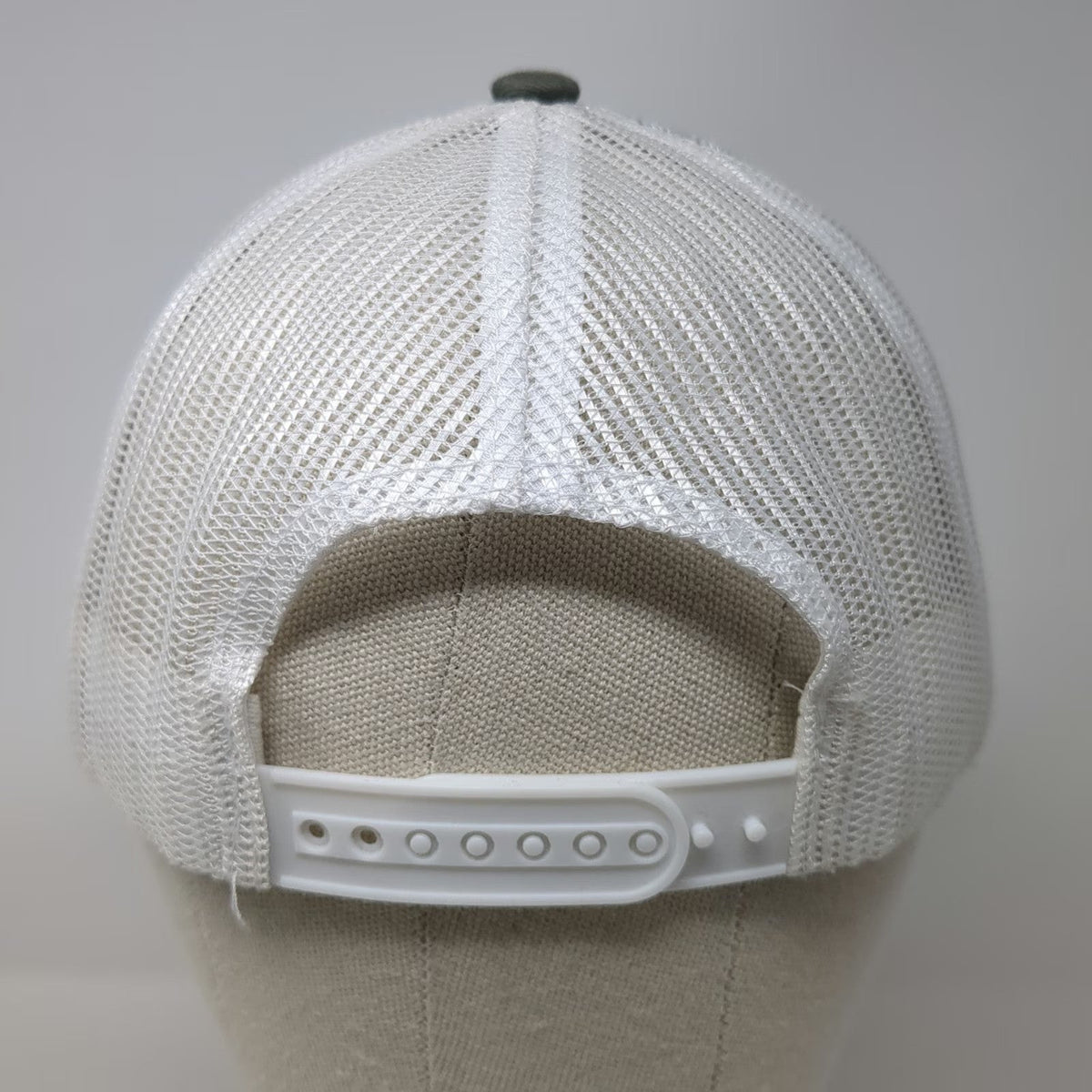 Direct Caps Trucker Hat Gray One Size SOLV Energy Mesh Back Snapback Stitching
