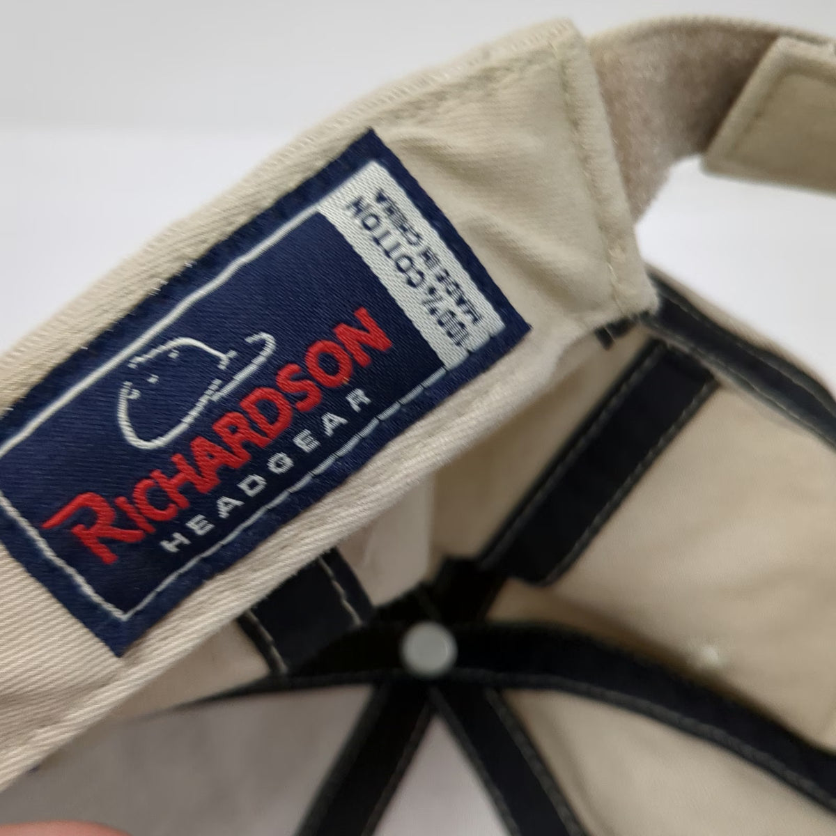 Richardson Baseball Cap Beige Blue One Size Holladay Engineering Strapback Hat