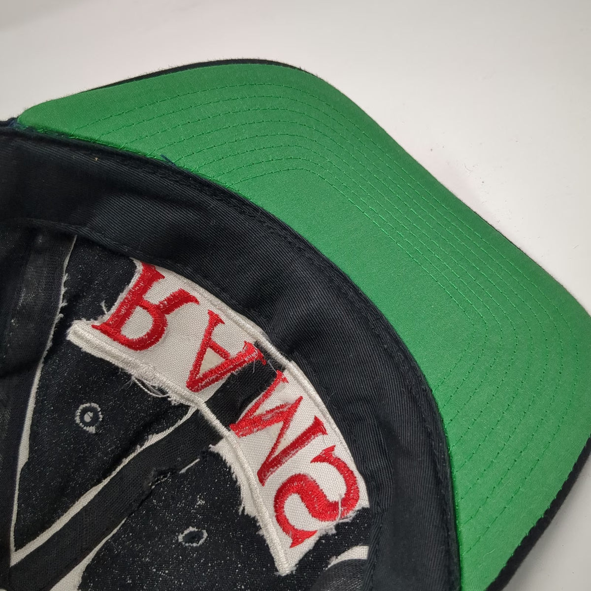 The Game Snapback Hat Black One Size Rams Hockey Green Underbrim MGR Embroidered
