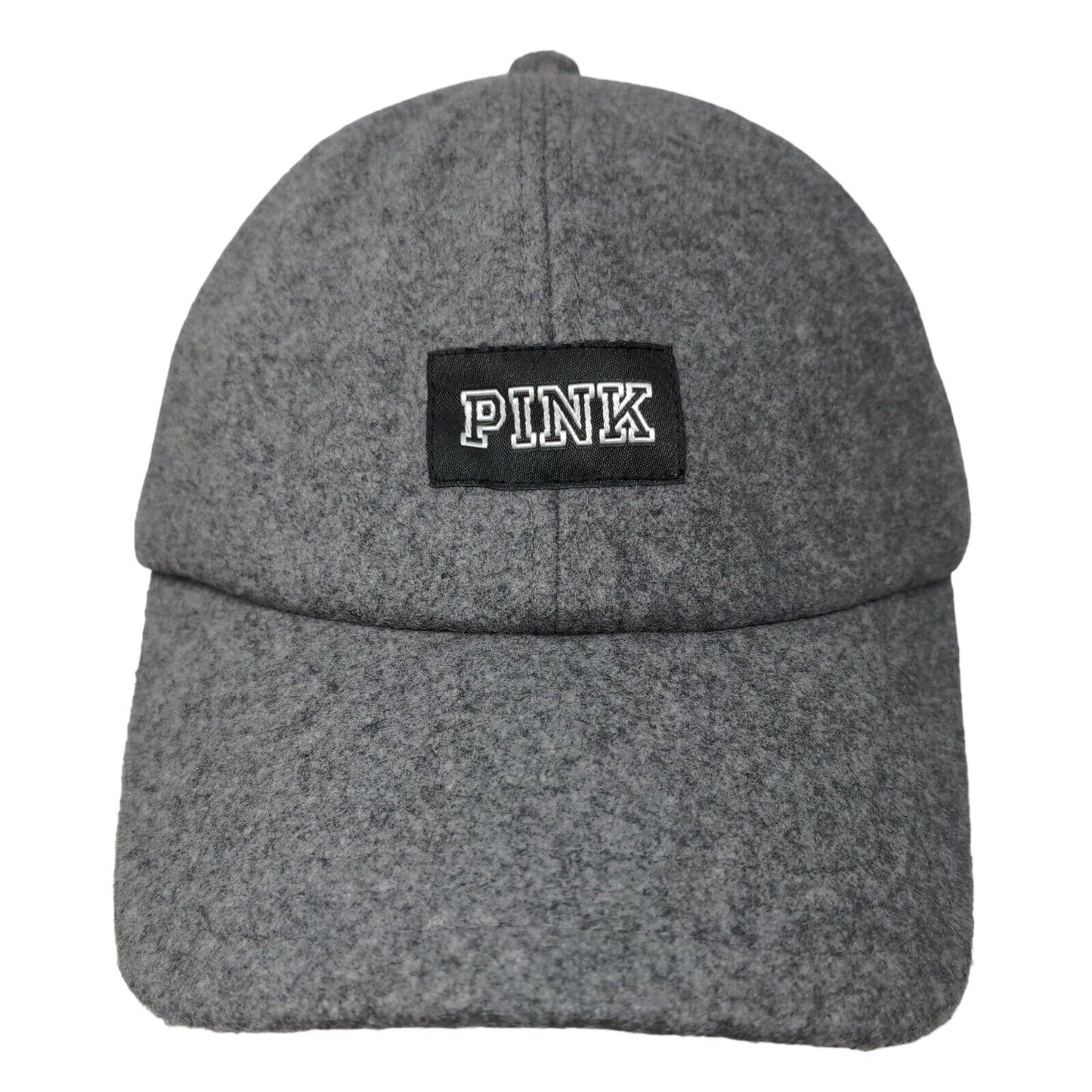 PINK Slideback Hat Gray One Size Adjustable Victoria's Secret 6 Panel