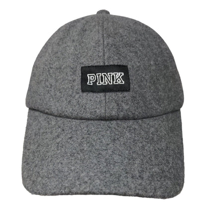 PINK Slideback Hat Gray One Size Adjustable Victoria's Secret 6 Panel
