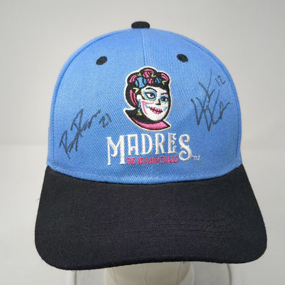 BWM Global MiLB Idaho Falls Chukars Madres Blue Black Strapback OS Signed Hat