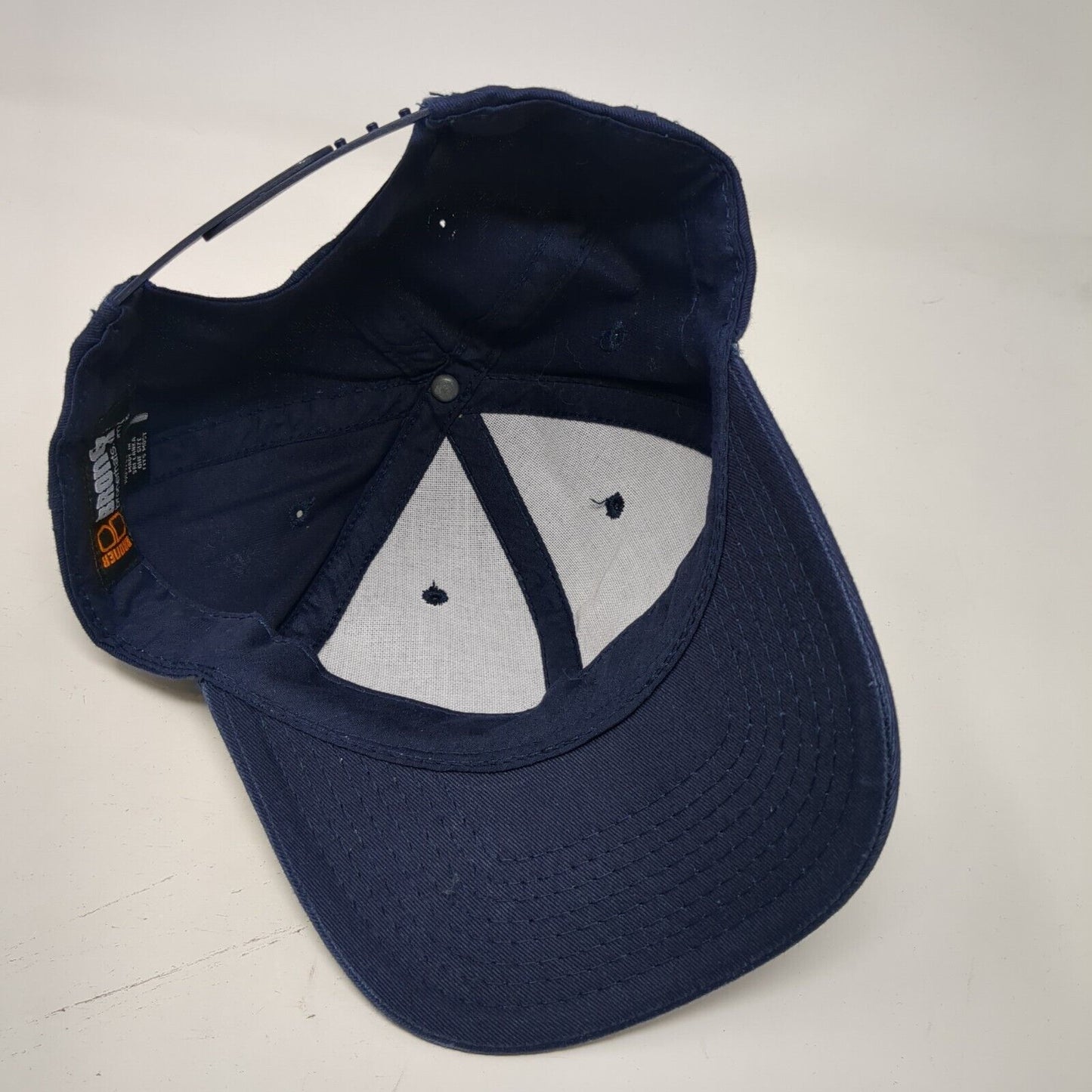 Broner Snapback Hat Blue OSFM Adjustable Vented Holes 6 Panel Blank Cotton