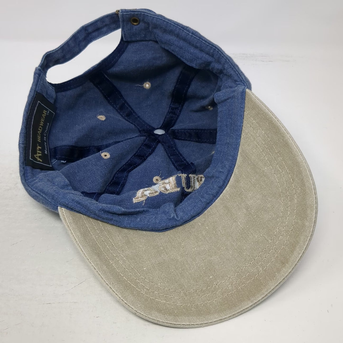 ATT Headwear Baseball Cap Blue One Size Aruba Embroidery Adjustable Two Tone Hat