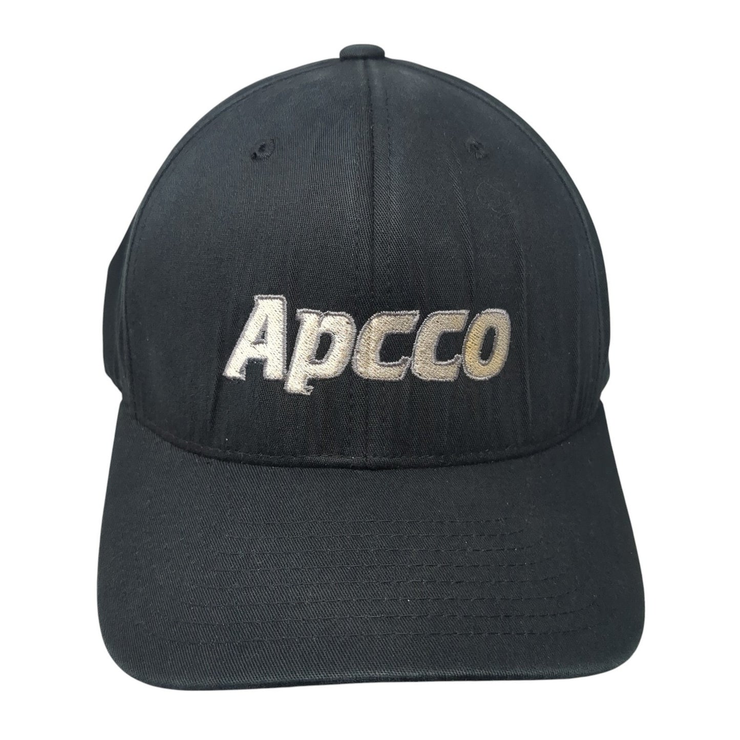 APCCO Fitted Hat Black 8 Embroidered Stretch Flexfit Pacific Headwear