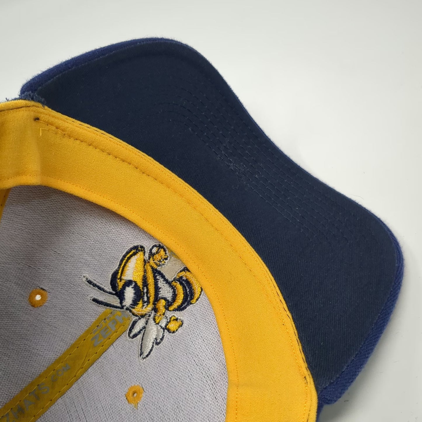 Georgia Tech Yellow Jackets NCAA Zephyr Blue White Hat Cap S Fitted Stretch