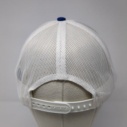 BUNZL Snapback Trucker Hat Blue One Size Adjustable Mesh Back Port Authority