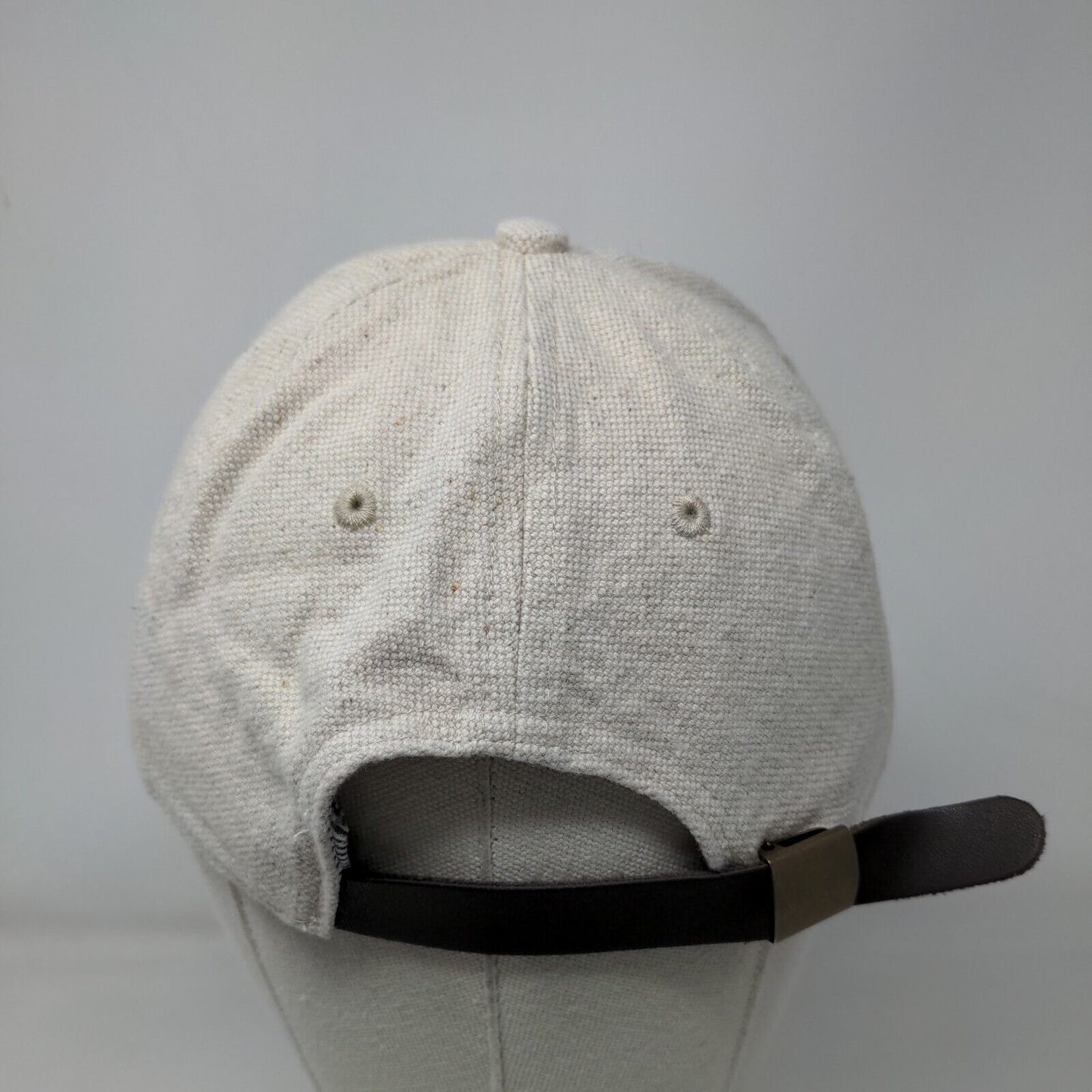 Unbranded Slideback Hat Tan One Size Adjustable Vented Holes 6 Panel Blank