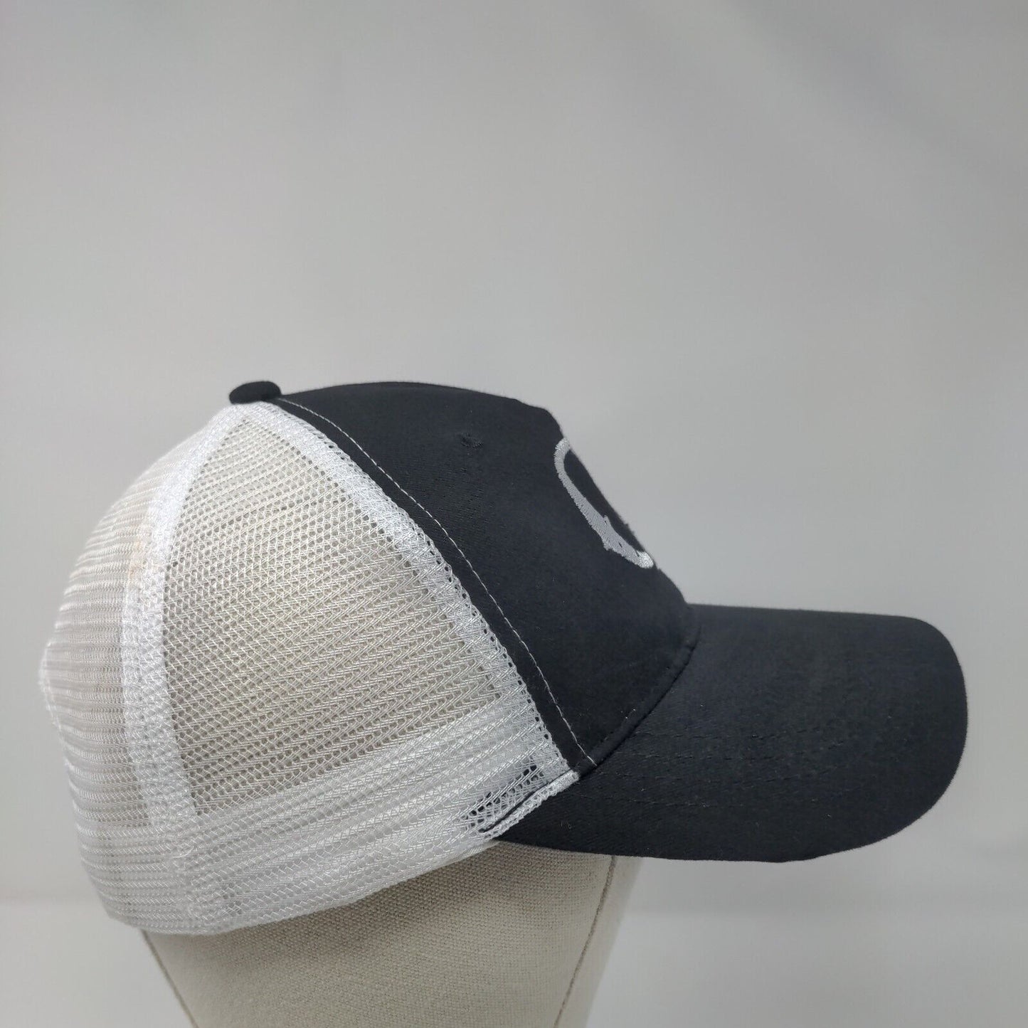 Crooked 8 Snapback Mesh Back Trucker Hat Black One Size Cap America