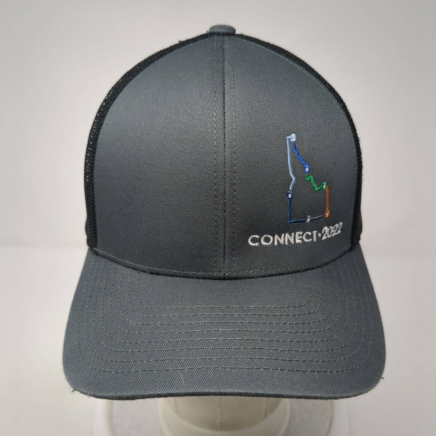 Idaho Connect 2022 Snapback Mesh Back Trucker Hat Gray One Size Outdoor